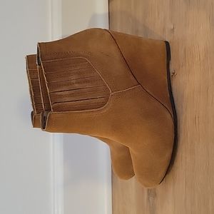 Camel Suede Booties